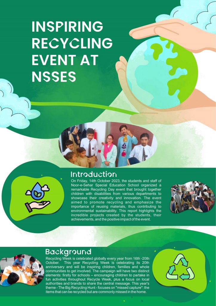 Cover Page of Recycling Event Report
